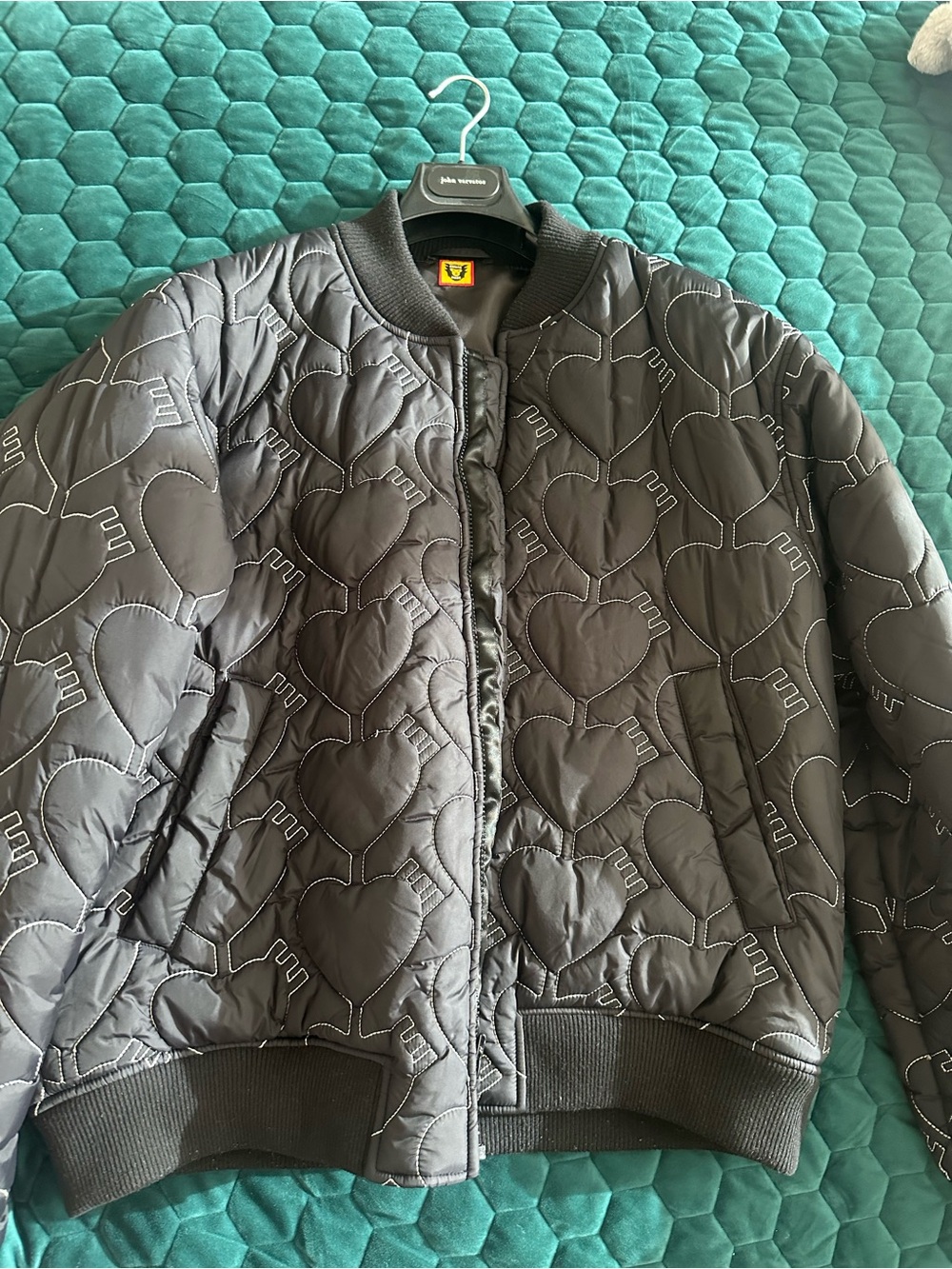 Billionaire Boys Club Quilted Heart Bomber Jacket - Black